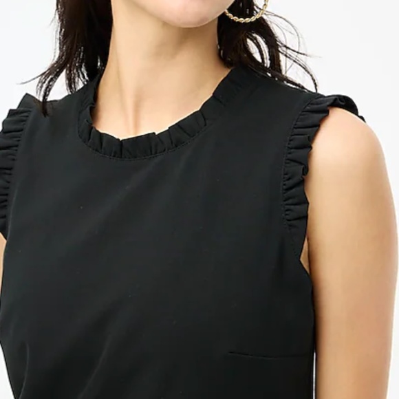J. Crew Factory | Ruffleneck Suiting Dress | Size 18 | Black NWT - Picture 3 of 7